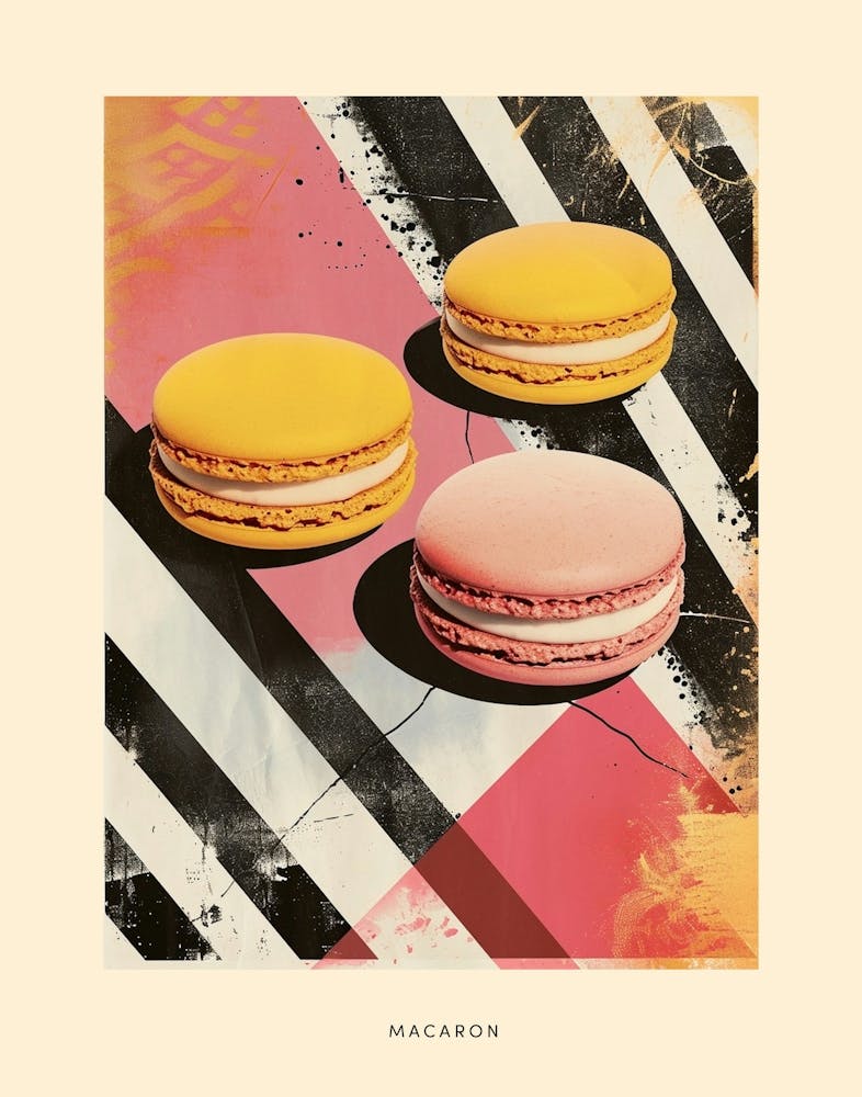 Macaron Pink & Yellow Poster
