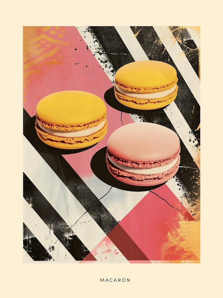 Macaron Pink & Yellow Poster