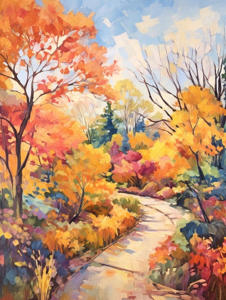 Autumn Gardens Painting Denver Botanic Gardens 3