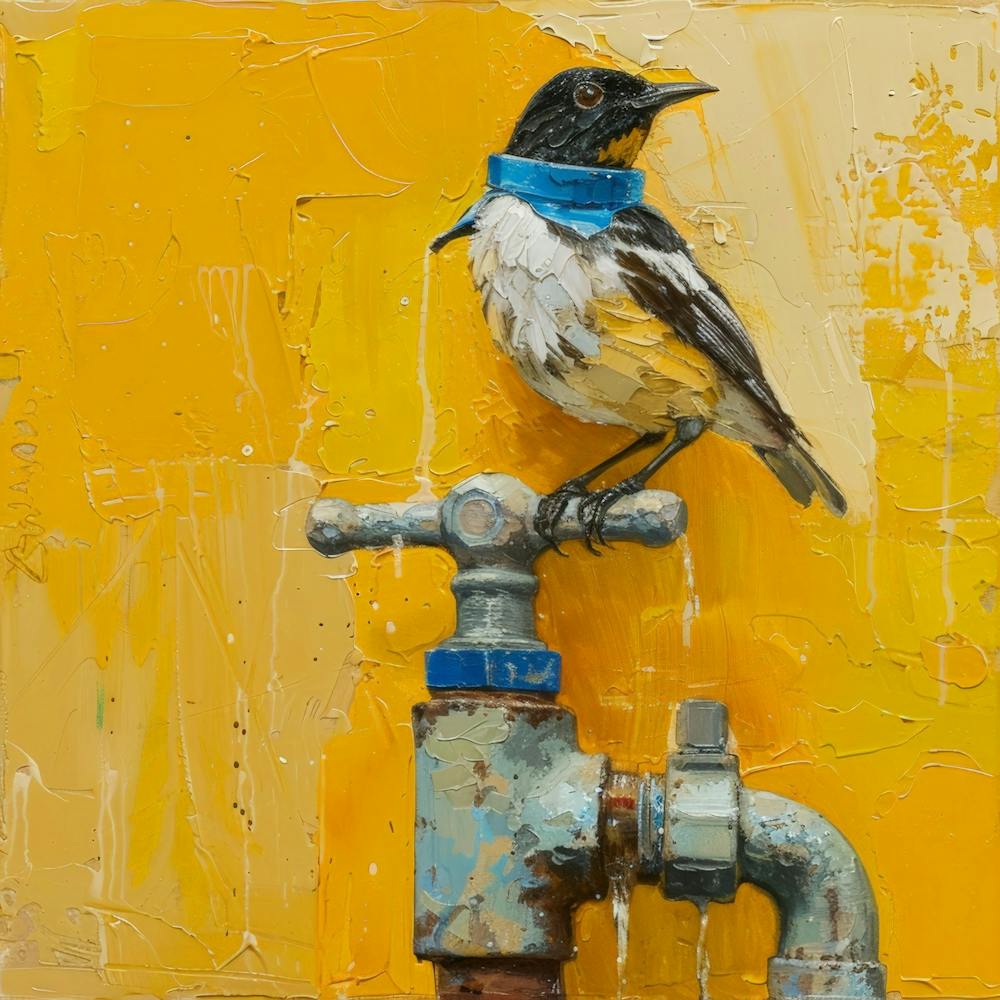 Bird On A Faucet 3