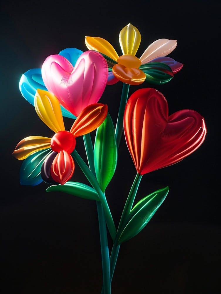 Bright Inflatable Flowers Bleeding Heart 3