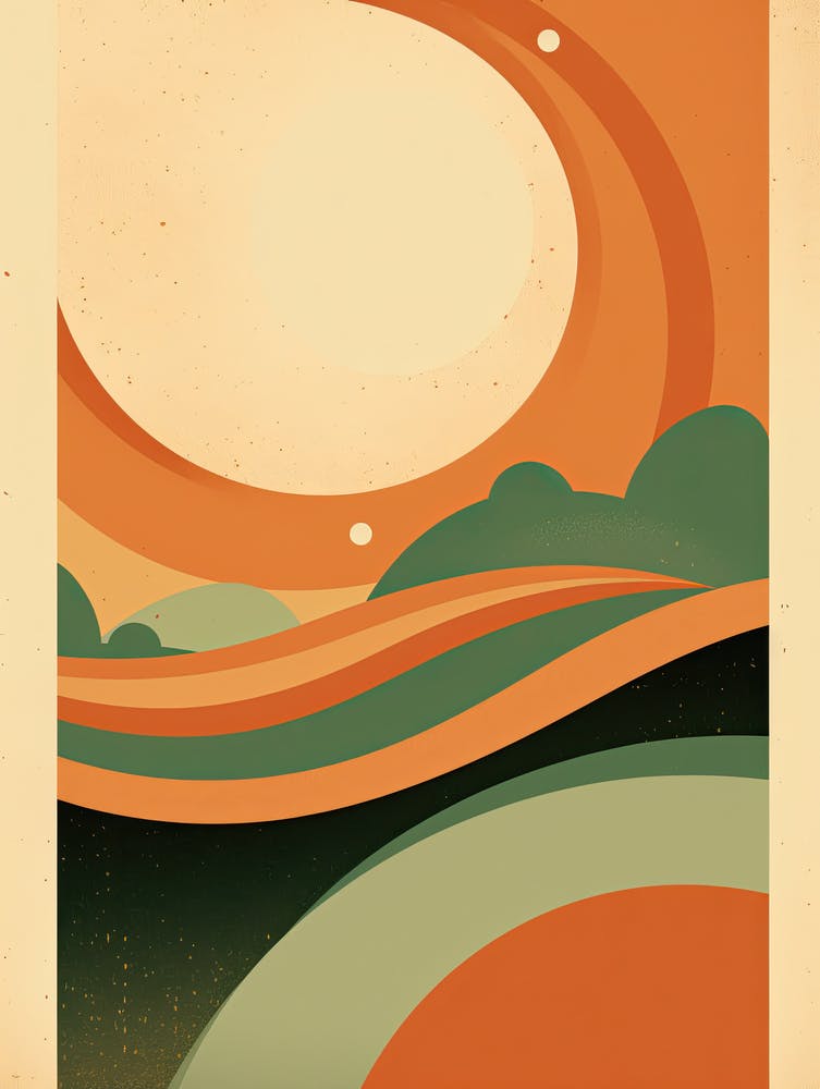 Nostalgischer Nebel; Risograph Abstrakter Kosmos