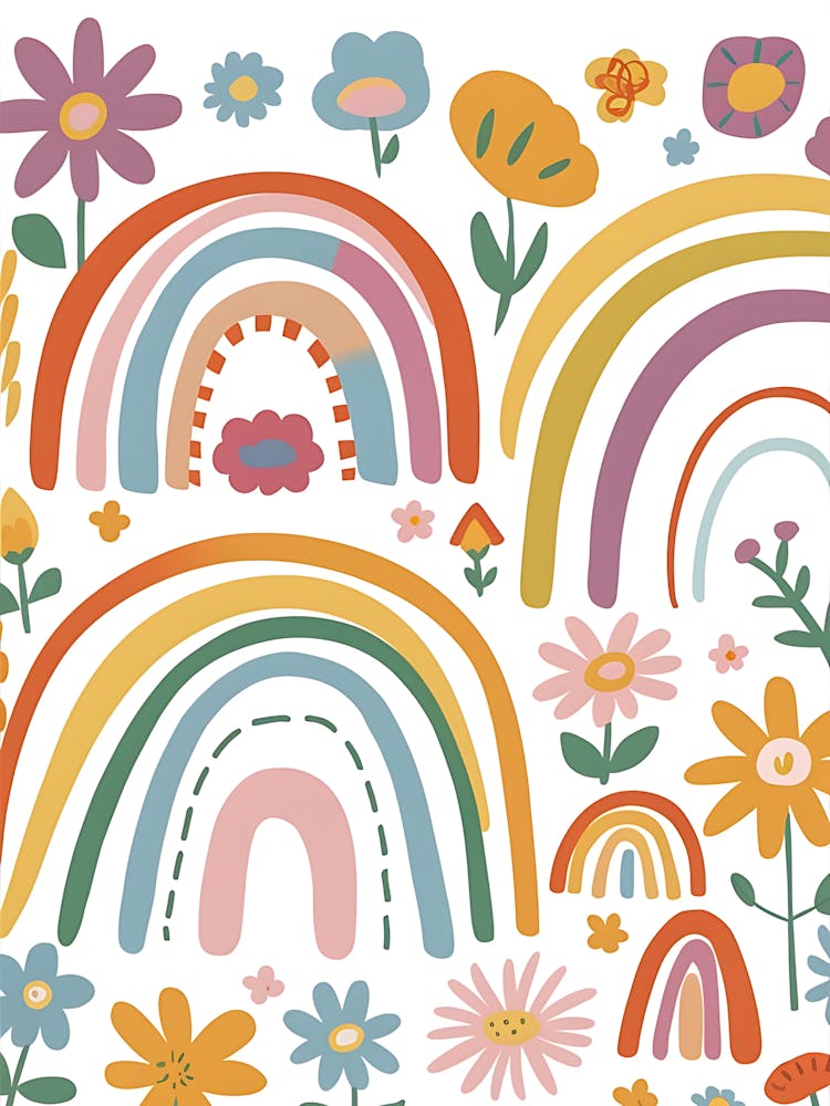 Rainbows And Flowers
