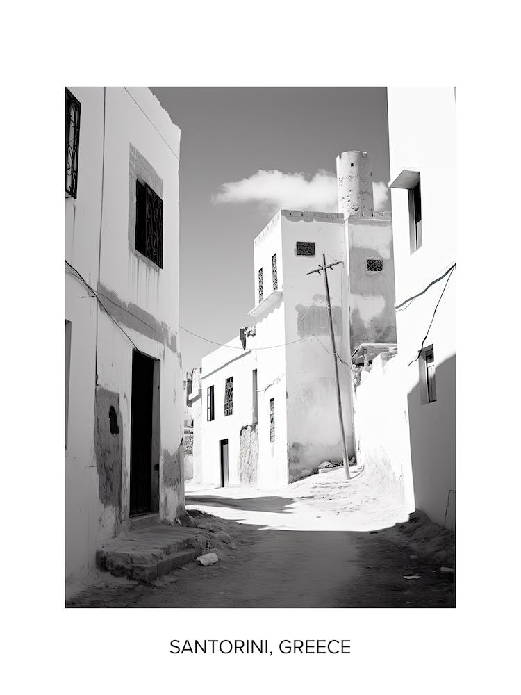 Poster Of Tangier, Morocco, Photography In Black And White 1