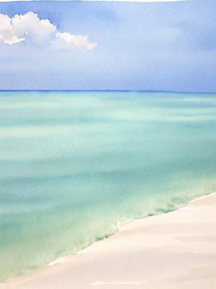 Clearwater Beach 4, Florida Watercolour