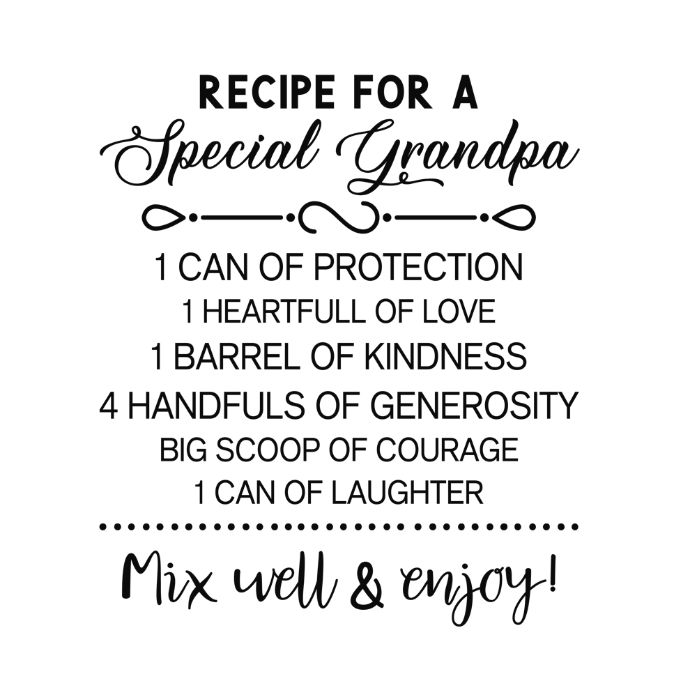 Recipe For A Special Grandpa