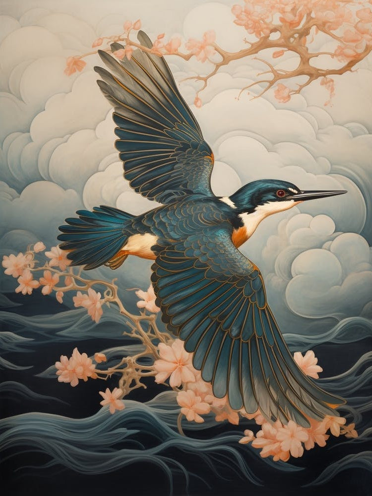 Kingfisher 2 Gold Detail Painting