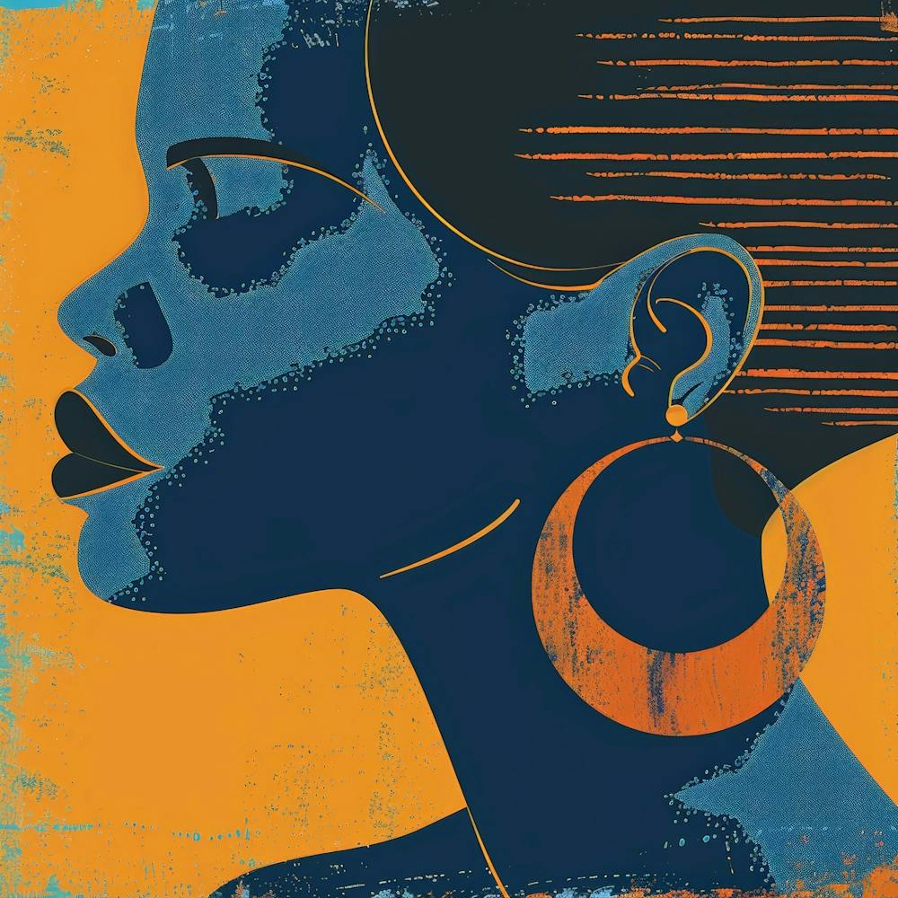 Femme Africaine Impression sur Toile 3