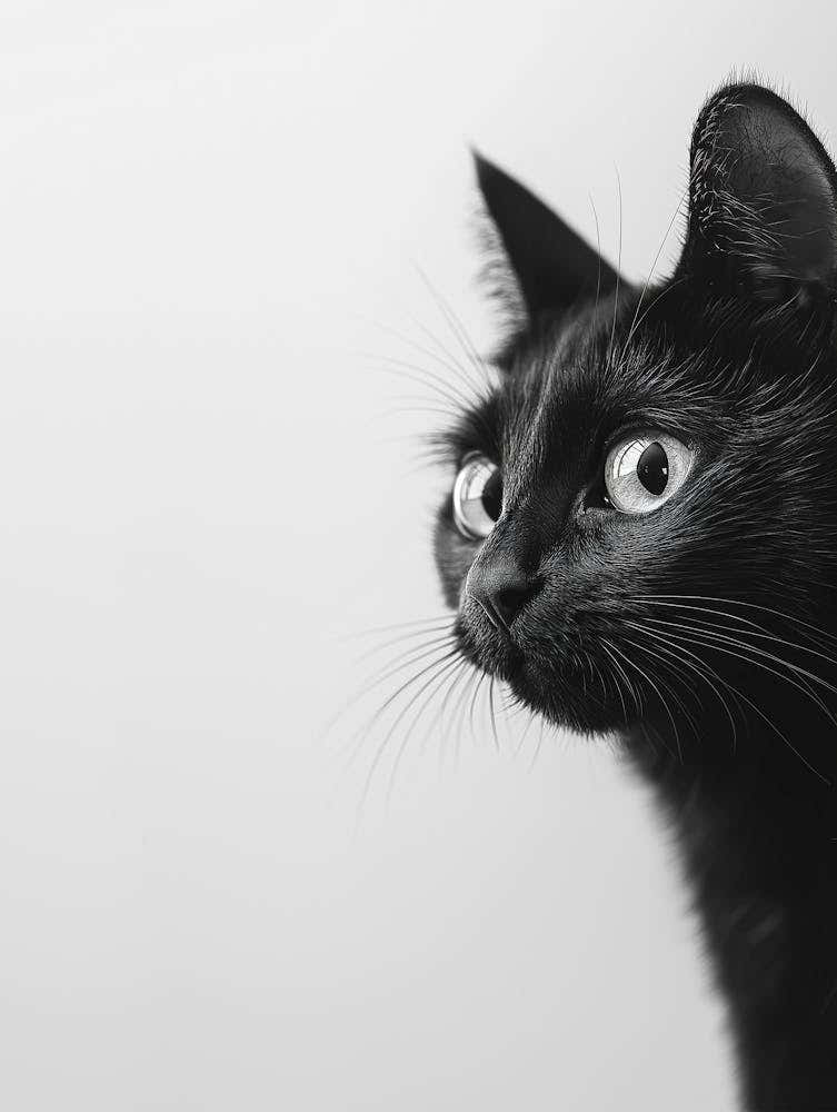 Black Cat Peeking