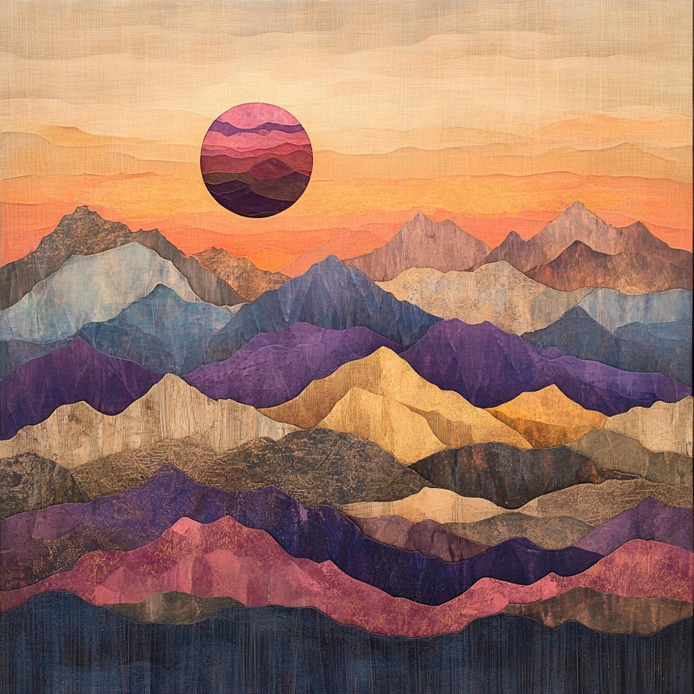 Sunset Over Mountains