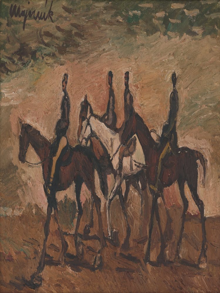 Group Of Men On Horses