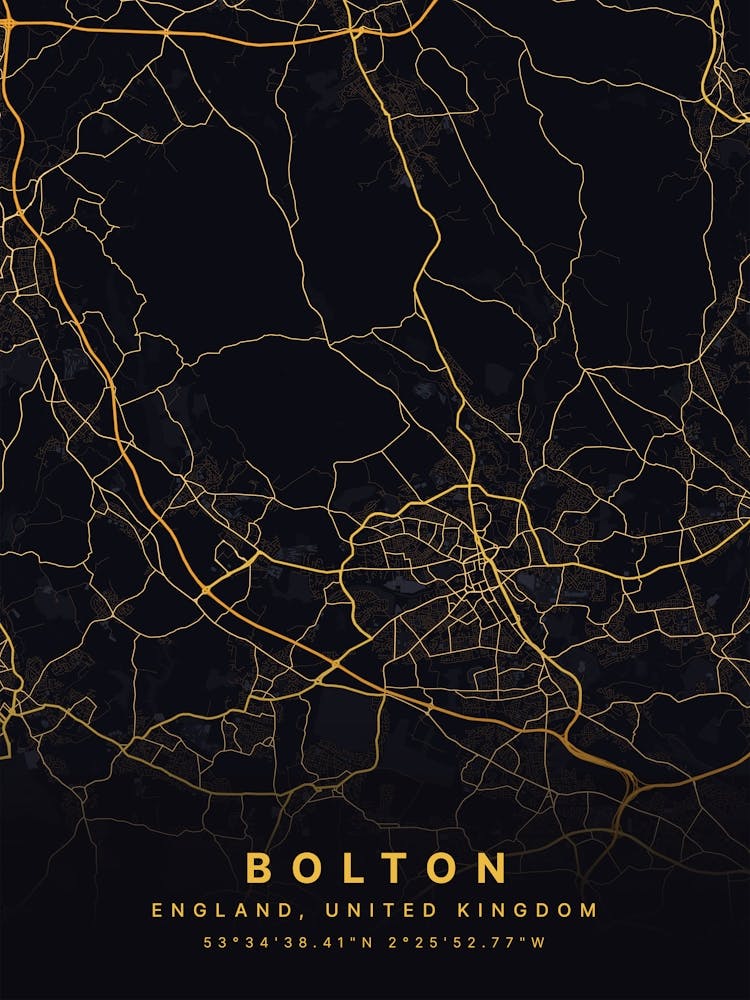 Bolton England Schwarz-Goldene Karte
