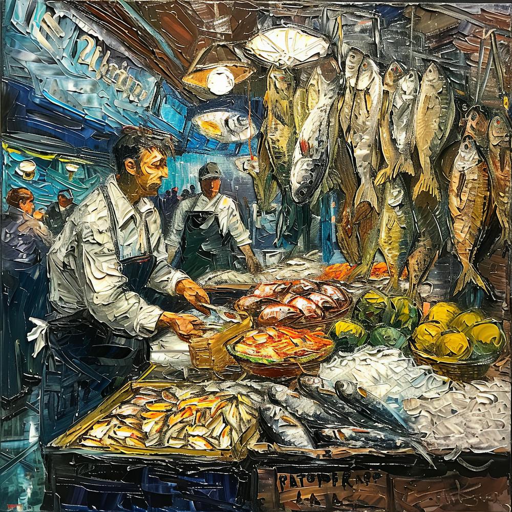 Van Gogh Style: The Fishmonger Series