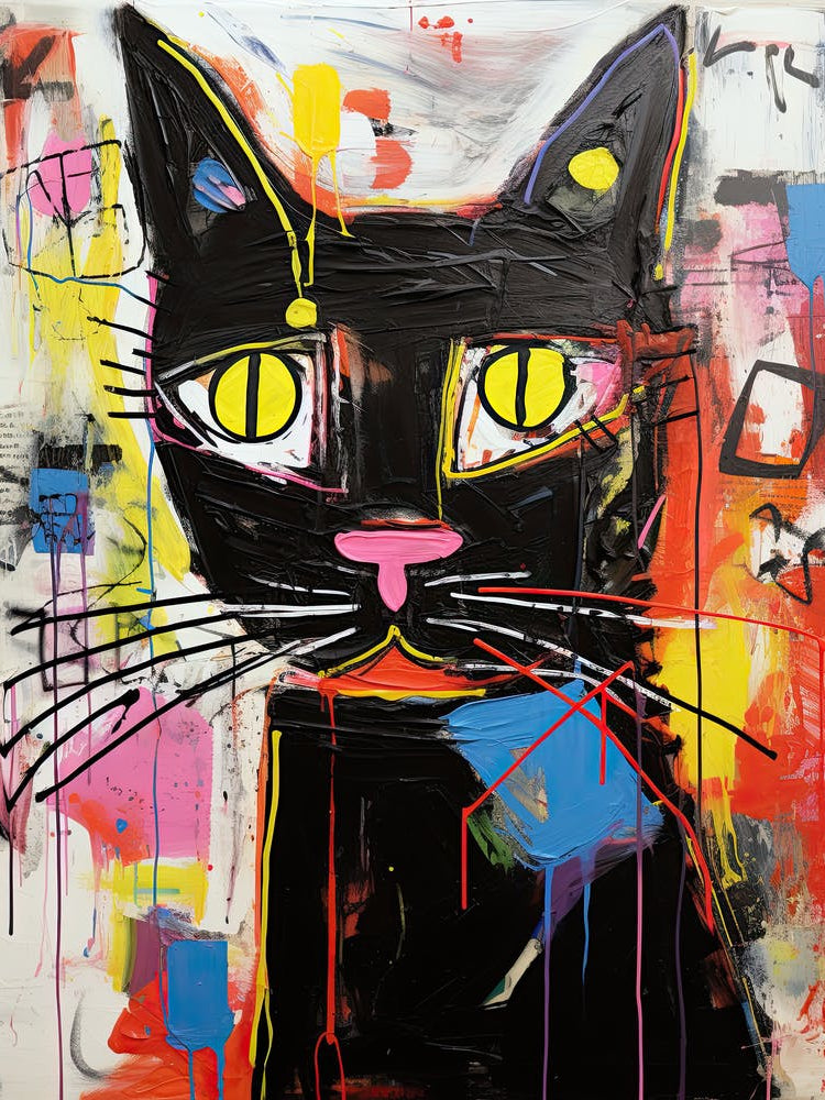Black Cat Tales: The Graffiti of Basquiat style