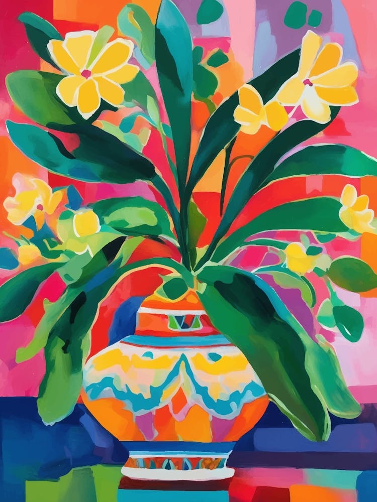 Cheerful Vase Of Flowers