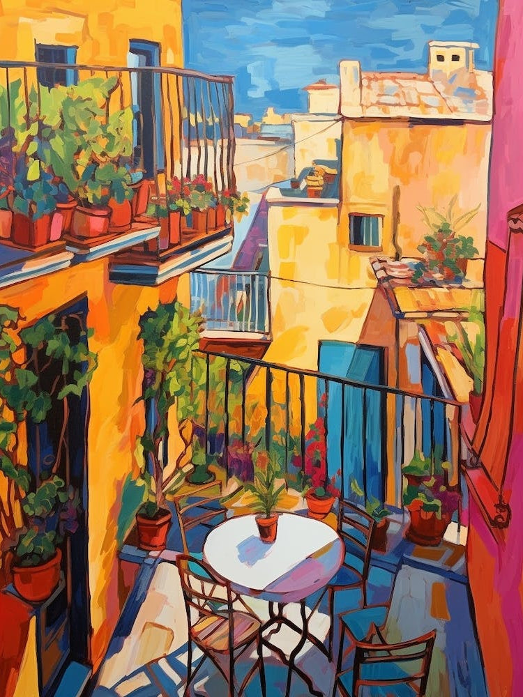 Malaga Spain 5 Fauvist Painting