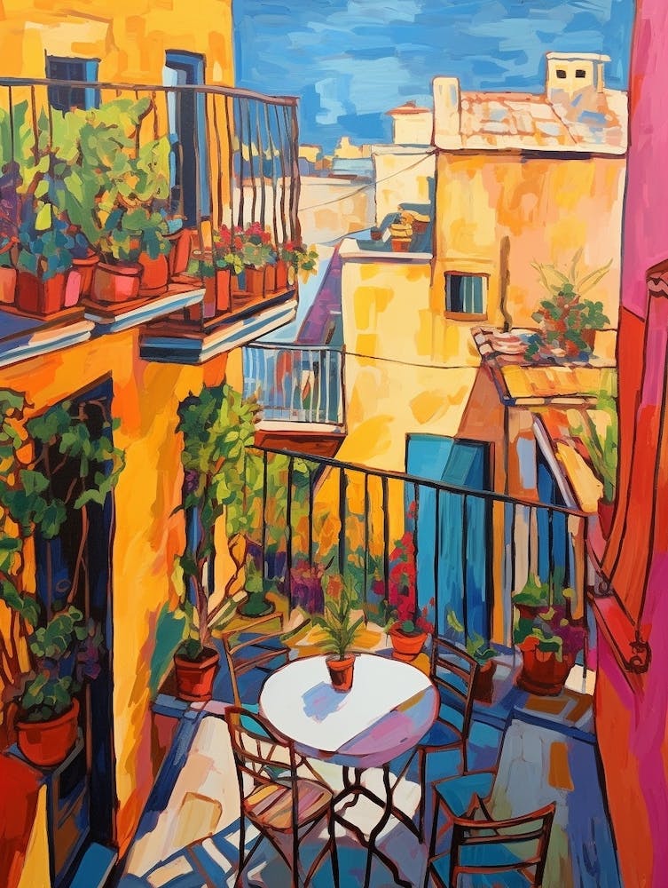 Malaga Spain 5 Fauvist Painting