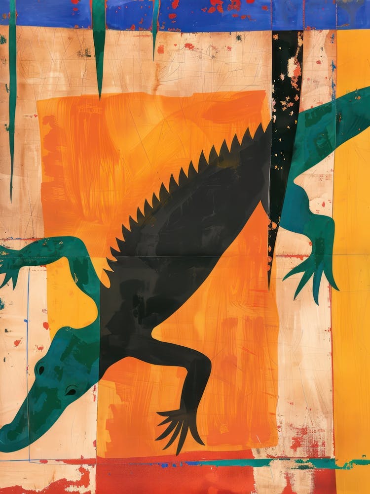 Crocodile 2 Cut Out Collage
