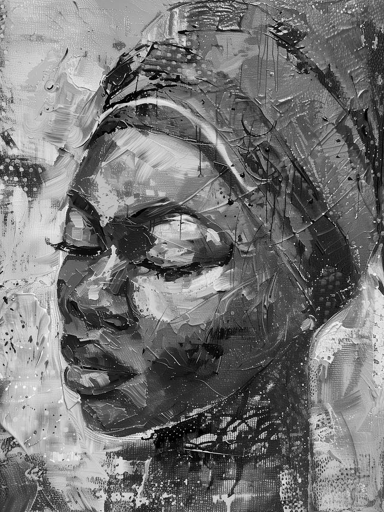 Black And White Portrait Of A Woman