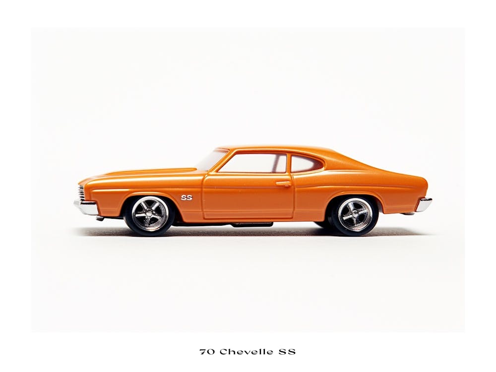 Toy Car 70 Chevelle Ss Orange Poster