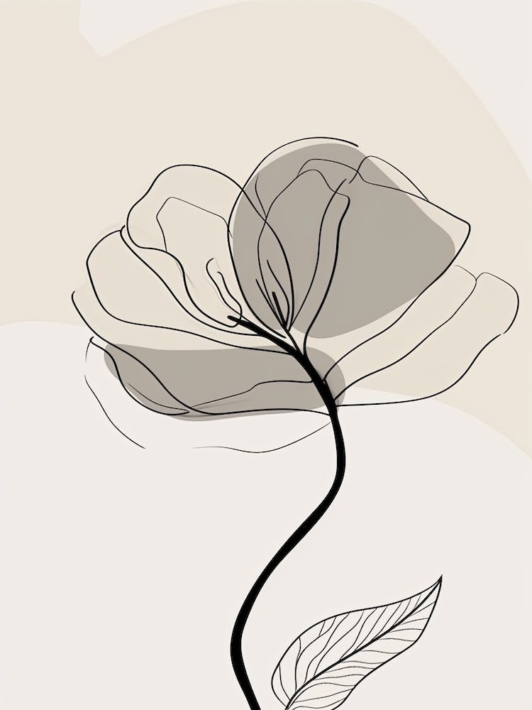 Flower Line Art Abstract 5