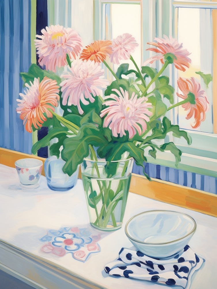 A Vase With Chrysanthemum, Flower Bouquet 3