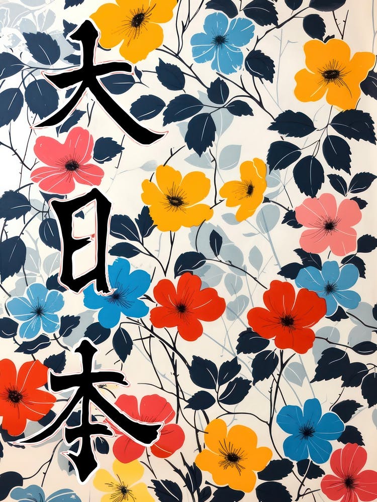 Great Japan Hokusai Poster Japanese Flowers 16