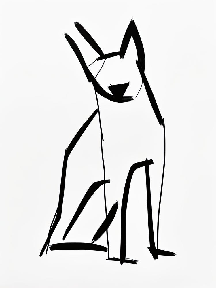 Dog One Line Art 1