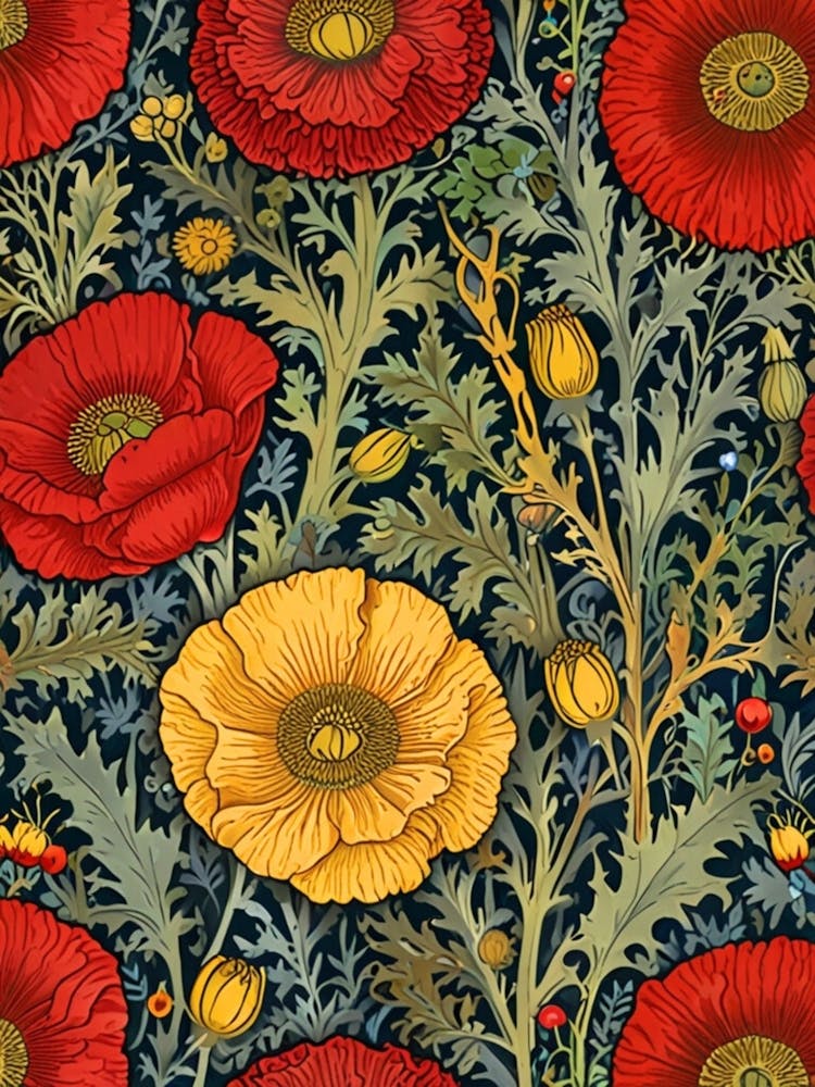William Morris Poppies 5