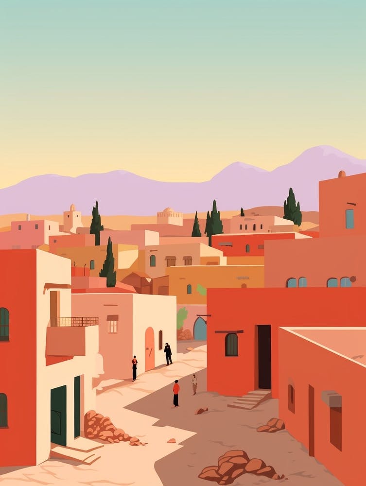 Turkmenistan Travel Illustration