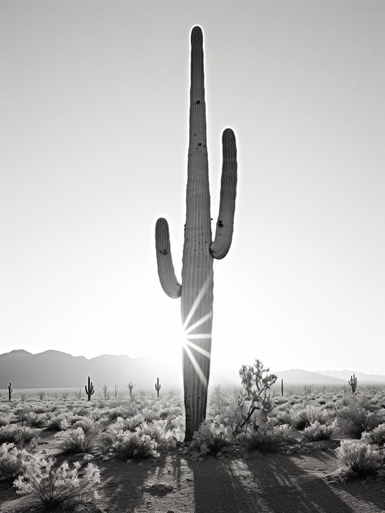 Arizona, Usa, Black And White Analogue Photograph 2