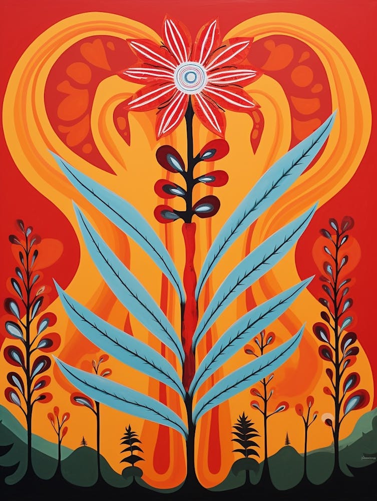 Flower Motif Painting Kangaroo Paw 2