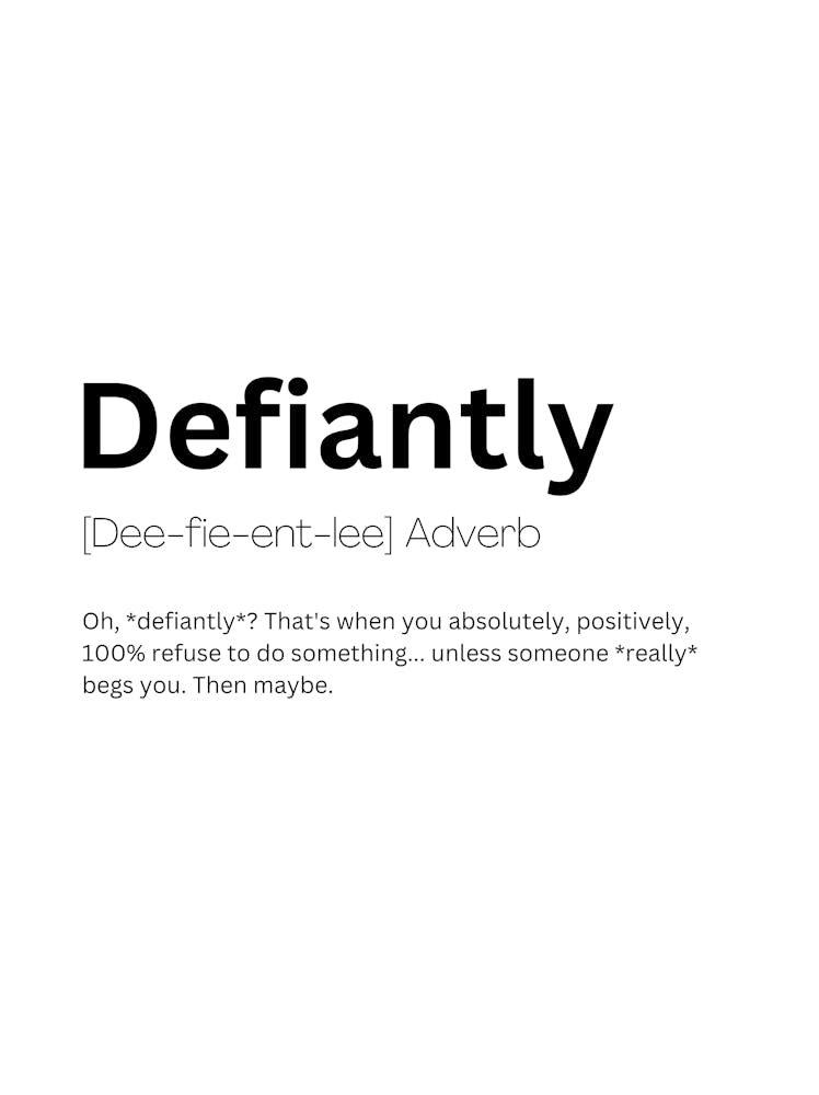 Defiantly Definition Meaning