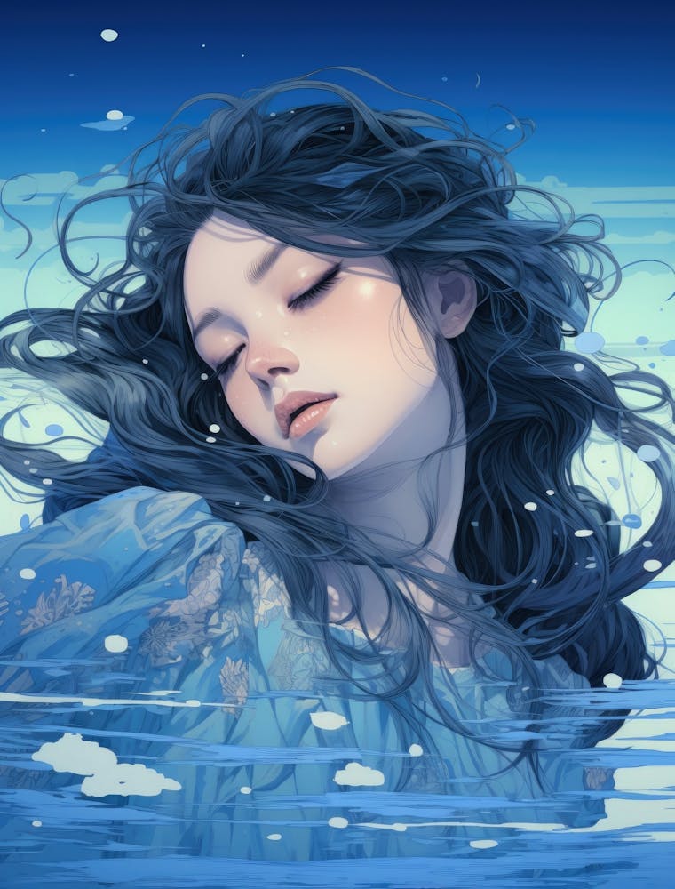 Beautiful Girl In The Water