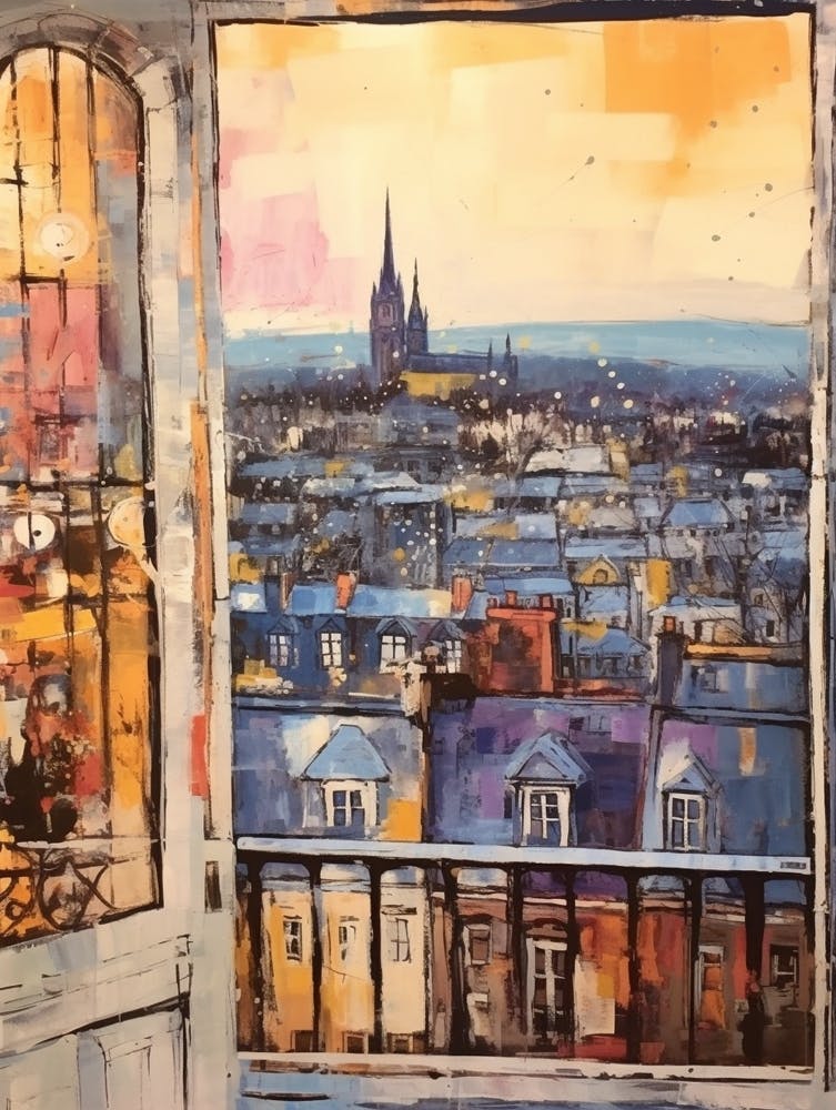 Winter Cityscape Paris France 1