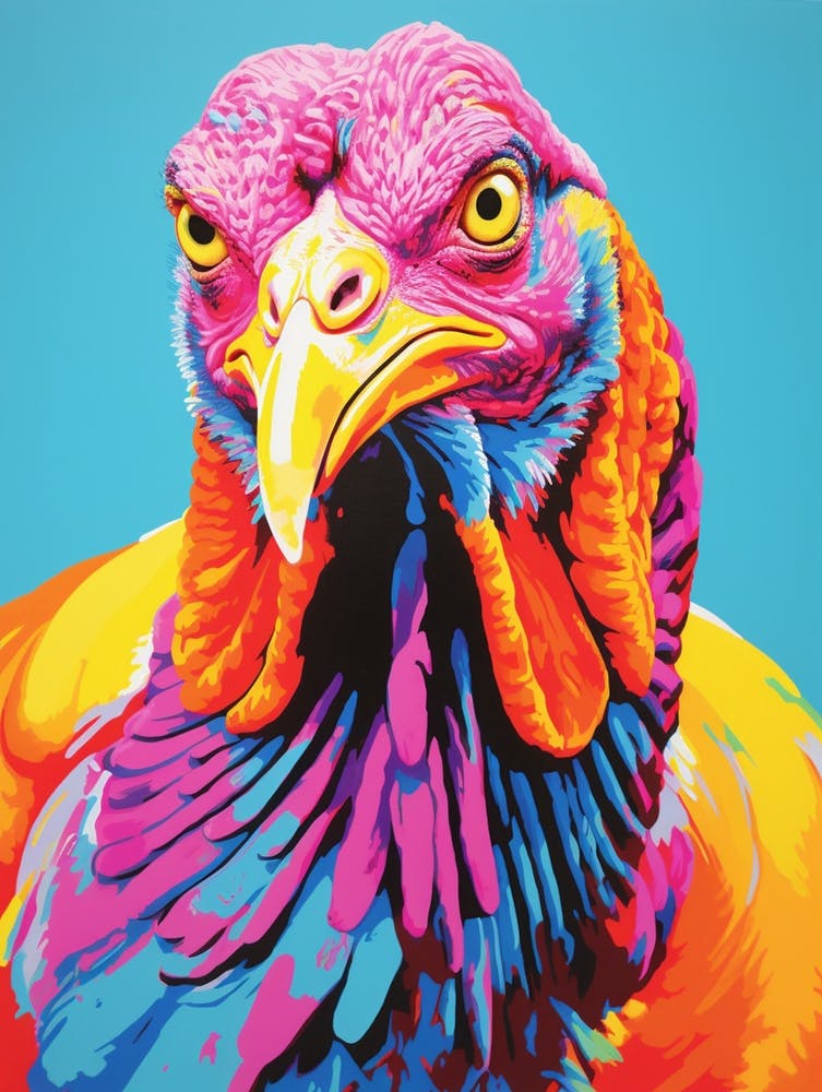 Andy Warhol Style Bird Turkey 4