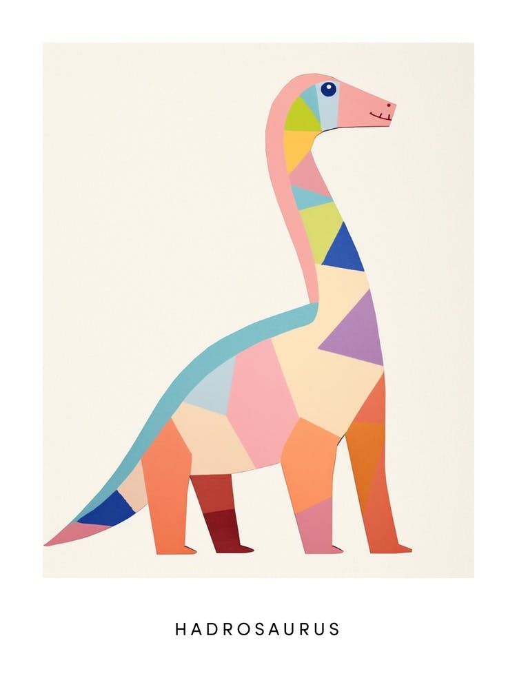 Nursery Dinosaur Art Hadrosaurus 2 Poster