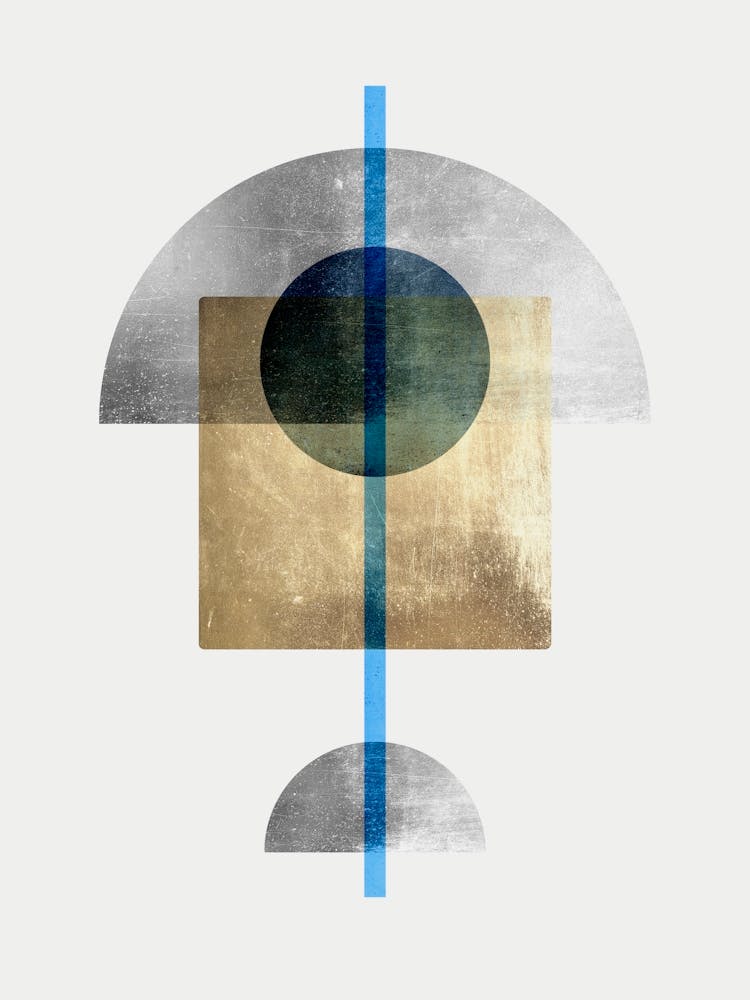 Gold and metal geometry 8