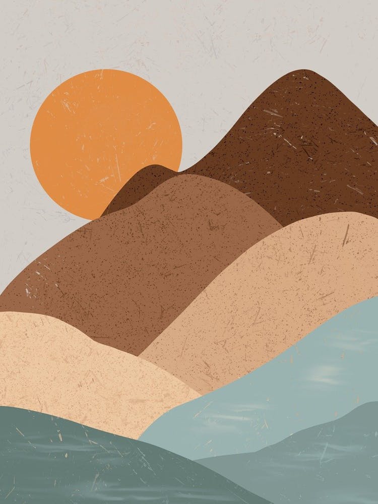 Berge in der Sonne