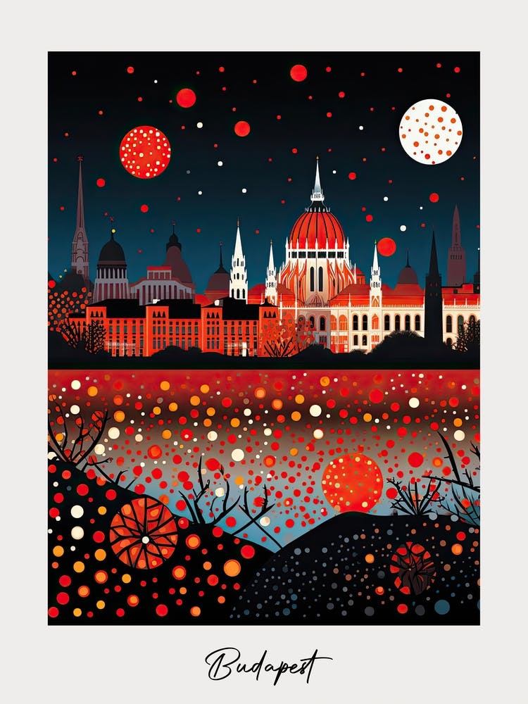 Poster Of Budapest, Illustration In The Style Of Pop Art 3