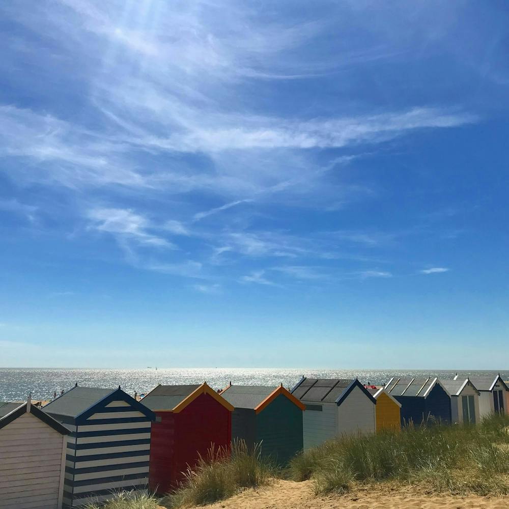 Beach Huts Southwold, England, Photography
