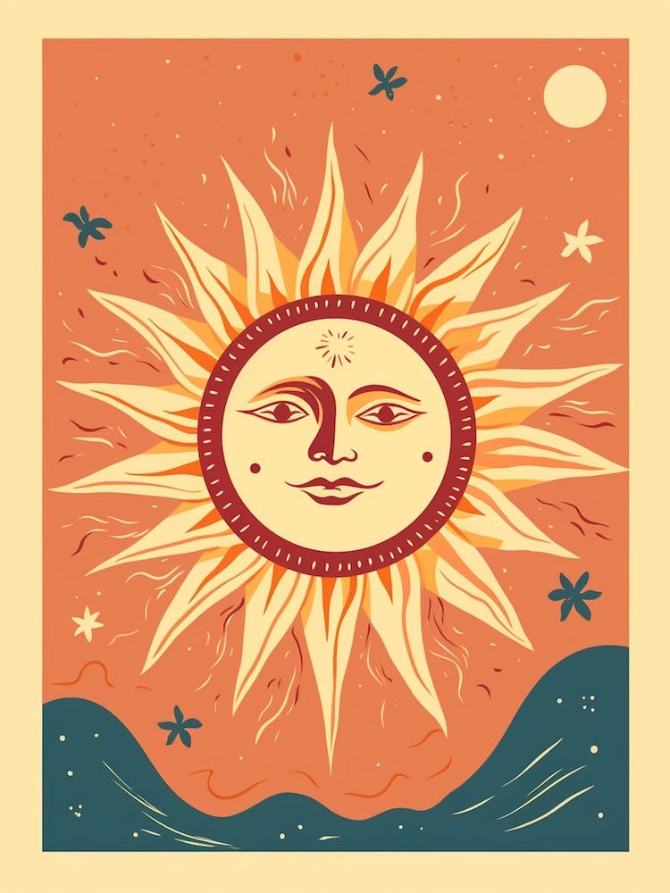 Bold Bright Sun Tarot Card Style 3