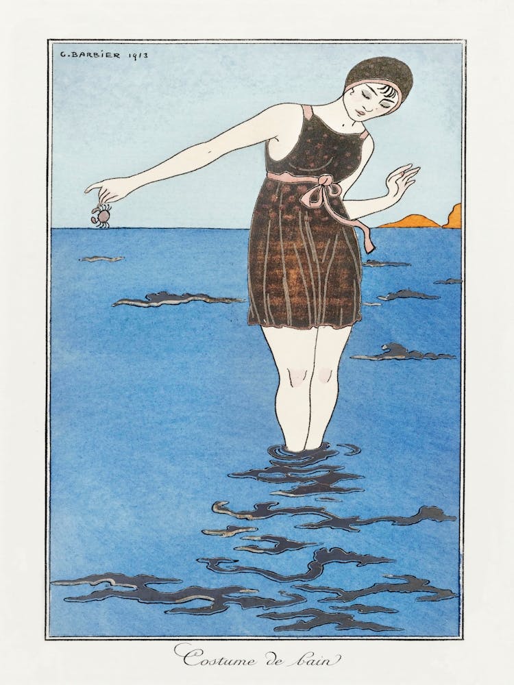 Costumes Parisiens Grande Robe Du Soir From Journal Des Dames Et Des Modes (1913), 1, George Barbier