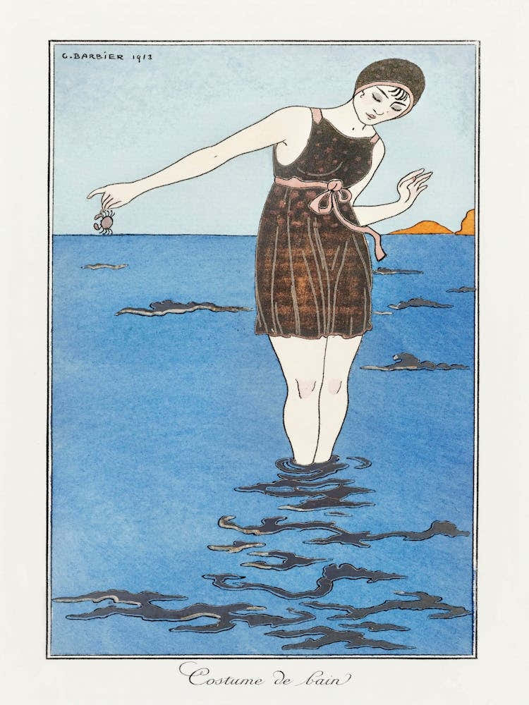 Costumes Parisiens Grande Robe Du Soir From Journal Des Dames Et Des Modes (1913), 1, George Barbier