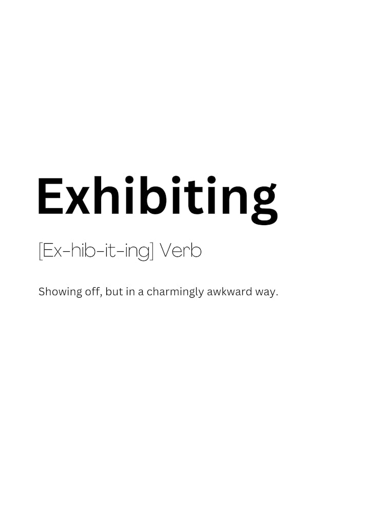 Exhibiting Definition Meaning