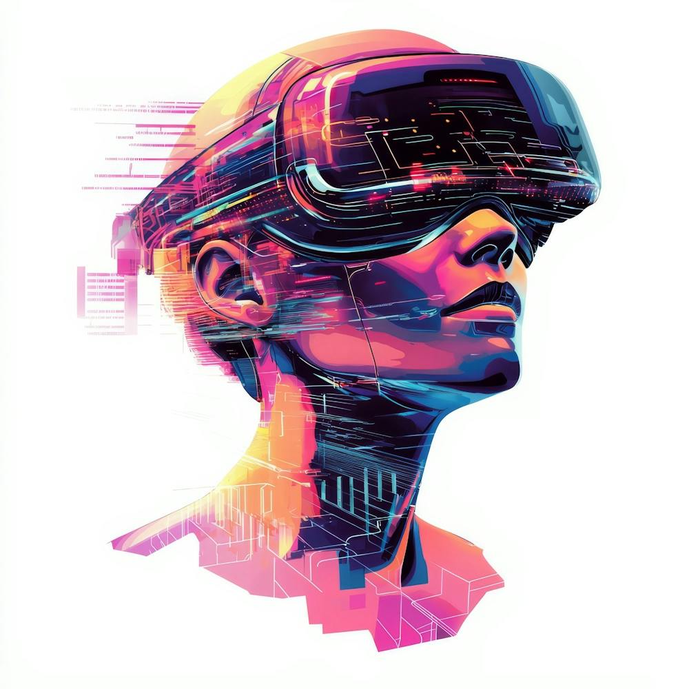 Vr Headset.Generated AI. Wall 8