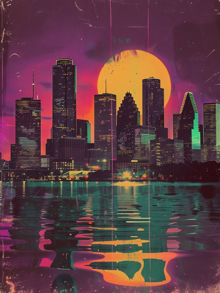 Houston Skyline Canvas Art