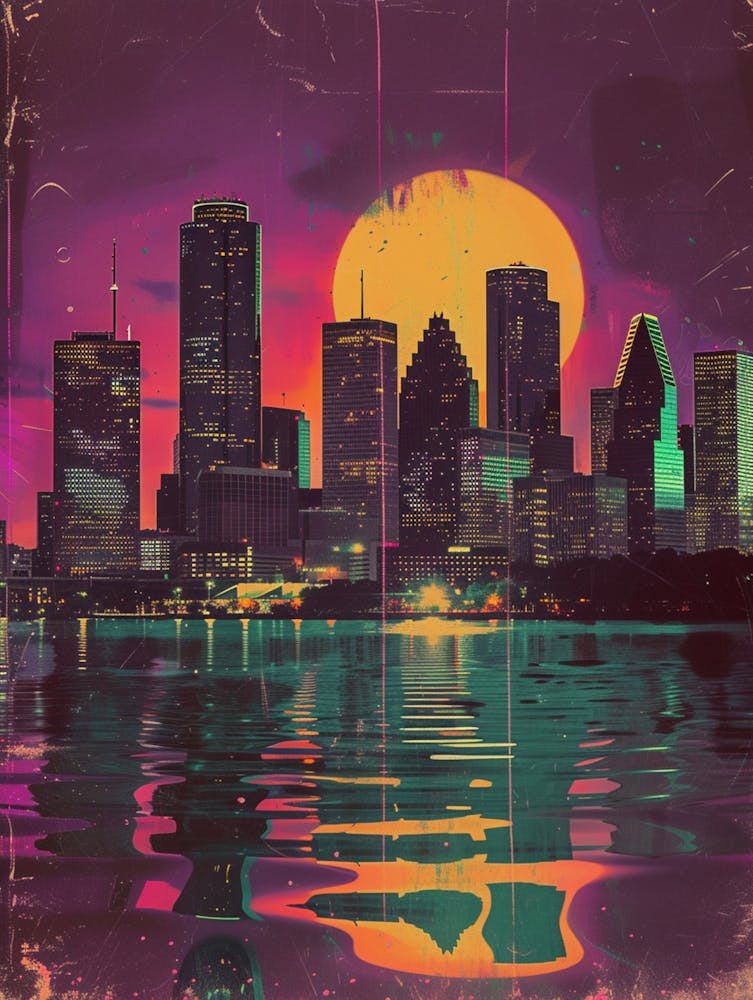 Houston Skyline Canvas Art