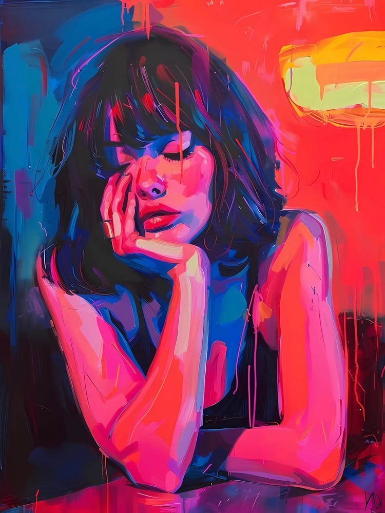 Faules Mädchen Kunstwerk