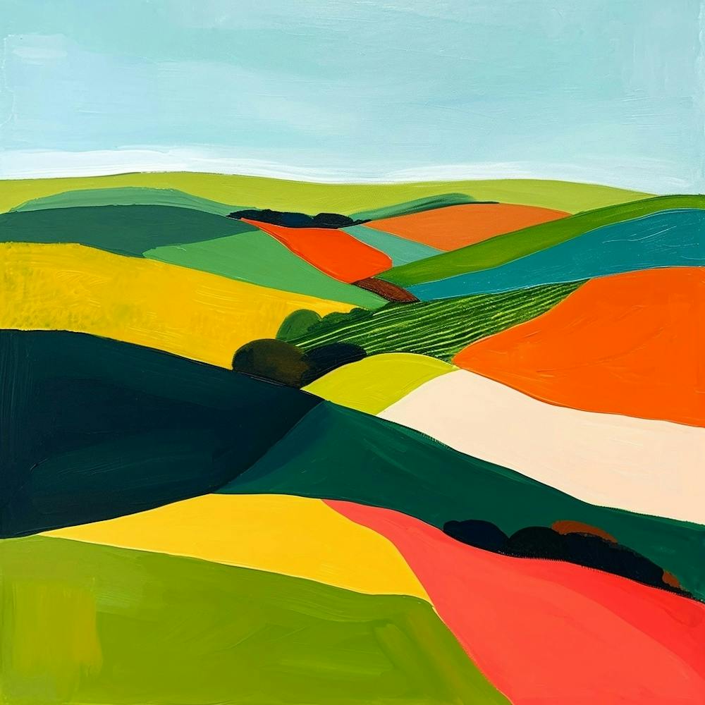 Colourful Abstract The South Downs England 4